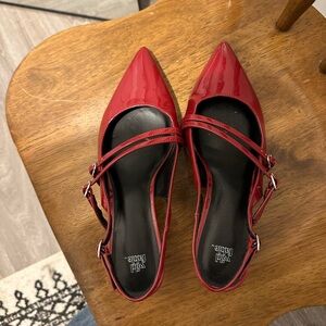 Wild Fable Red Patent Pointed Mary Jane Kitten Heels